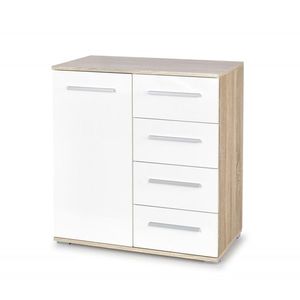 Komoda Lima KM2 biela/dub sonoma vyobraziť
