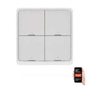 Vypínač 4-tlačidlový GoSmart 1xCR2430 Tuya biela H5013 vyobraziť