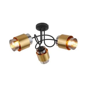 Globo 15560-3D - Prisadený luster MILLEY 3xE27/40W/230V čierna/mosadz 15560-3D vyobraziť