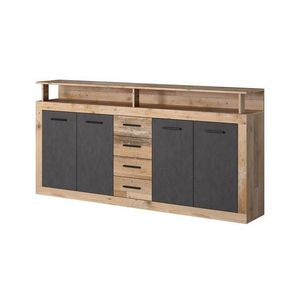 Komoda Luna 190 cm dub Matera světlý/šedá vyobraziť