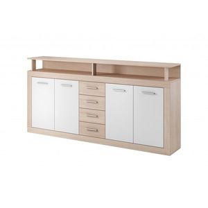 Komoda Luna 190 cm dub sonoma/bílá vyobraziť