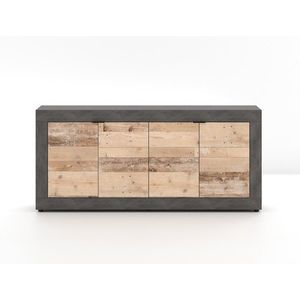 Komoda Lunea 180 cm dub Matera světlý/šedá vyobraziť