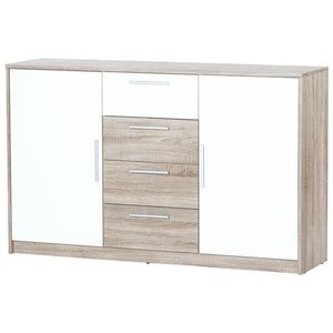 Komoda Milo 05 145 cm dub sonoma/bílá vyobraziť