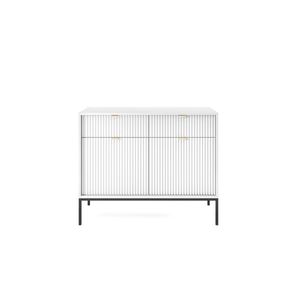 Komoda Nova 104 cm se zásuvkami bílá/černá vyobraziť