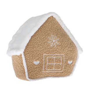 Vianočná dekorácia Textilná chalúpka béžová, 26 x 30 x 10 cm vyobraziť