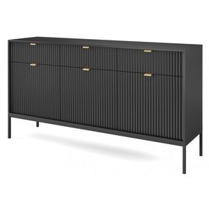 Komoda Nova 154 cm černá/černý rám vyobraziť