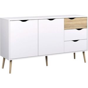 Komoda Retros I biela/dub sonoma vyobraziť
