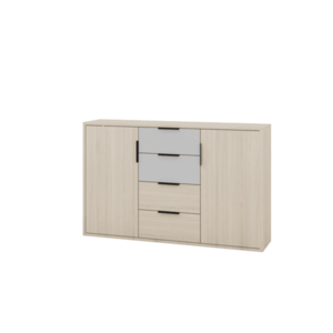 Komoda Ryga 05 145 cm dub Riva/šedá vyobraziť