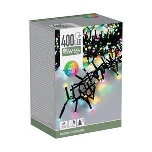 Vonkajšia svetelná reťaz Macaron, 8 m, 400 LED, farby (zelená, oranžová, modrá, ružová), časovač, IP44, 8 m vyobraziť