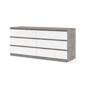 Komoda Simplicitous I beton/bílá lesk vyobraziť