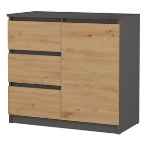 Komoda SZUFA 80 cm dub artisan/antracit vyobraziť