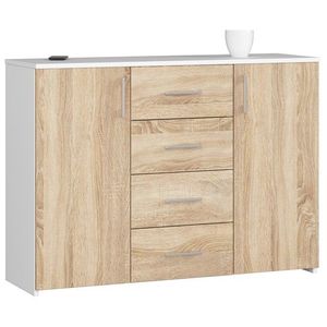 Komoda Torvi K 110 cm biela/dub sonoma vyobraziť