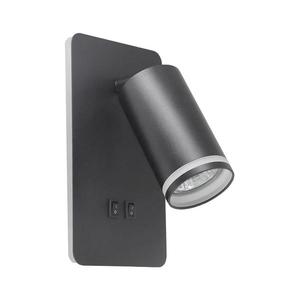 LED Nástenné bodové svietidlo PARIS 1xGU10/10W/230V + LED/6W/230V čierna 324368 vyobraziť