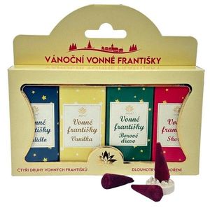 Arome Vianočné vonné františky s držiakom, mix 4 vôní po 10 ks vyobraziť