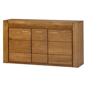 Komoda Velvet II 45 161 cm z masivu s LED osvětlením dub Rustikal vyobraziť