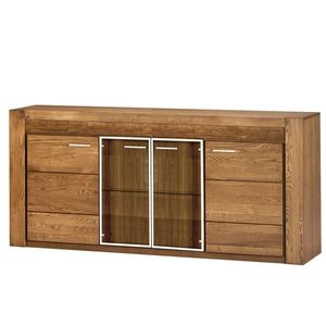 Komoda Velvet II 49 201 cm z masivu s LED osvětlením dub Rustikal vyobraziť