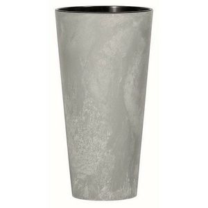 Kvetináč TUBUS SLIM BETON EFFECT s vkladom 30 cm, sivá, 30 cm vyobraziť