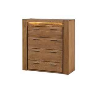Komoda Velvet II 75 105 cm z masivu s LED osvětlením dub Rustikal vyobraziť