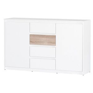 Komoda Wenecja 06 145 cm bílá/dub sonoma vyobraziť