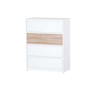 Komoda Wenecja 07 80 cm bílá/dub sonoma vyobraziť