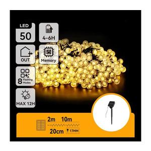 B.V. - LED Solárna dekoračná reťaz 50xLED/8 funkcií 12m IP65 teplá biela B10201JE5 vyobraziť