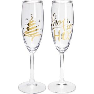 Set 2 pohárov na šampanské Golden Xmas 190 ml vyobraziť