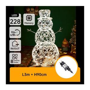 B.V. -LED Vonkajšia vianočná dekorácia LED/3, 6W/31/230V 2700K 90cm IP44 snehuliak B10303K6I vyobraziť