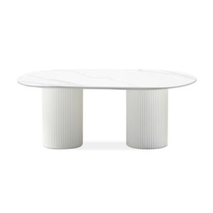 Konferenční stolek Apulias 120 cm bílý/mramor vyobraziť