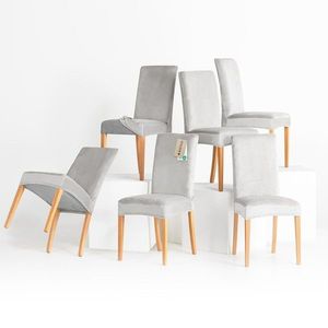 Restilo Napínací poťah na stoličku Sento strieborná, 48 x 48 x 58 + 10 cm, sada 6 ks vyobraziť