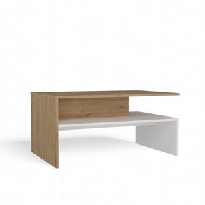 Konferenční stolek Boston 90 cm dub artisan/bílý vyobraziť