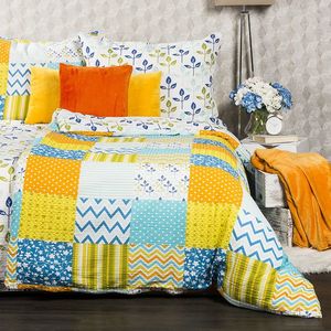 4Home Krepové obliečky Patchwork blue, 140 x 200 cm, 70 x 90 cm, 140 x 200 cm, 70 x 90 cm vyobraziť