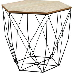 Konferenční stolek drátěný L dub přírodní/černý vyobraziť