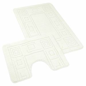 Kvalitex Súprava kúpeľňových predložiek Ornament smotanová, 60 x 100 cm, 60 x 50 cm vyobraziť