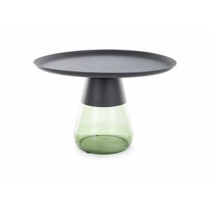 Konferenční stolek Tiffany 70 cm čirý/zelený vyobraziť