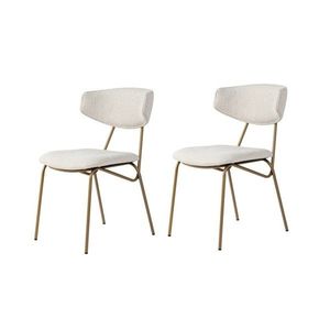 Súprava jedálenských stoličiek Nancy White and Gold, 2 ks vyobraziť