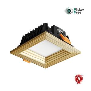 APLED -LED Podhľadové SQUARE WOODLINE LED/6W/230V 3000K 12x12 cm borovica masív 21292 vyobraziť