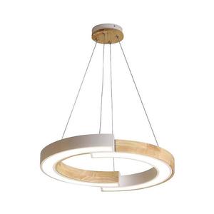 LED Luster na lanku LED/32W/230V 3000K biela/drevo 10090 vyobraziť