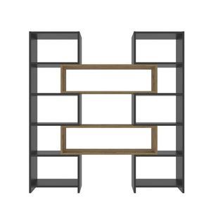 Knižnica Poyraz Black and Oak vyobraziť