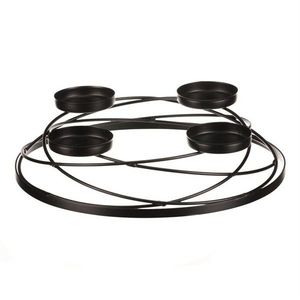 Adventní svietnik kovový, čierna, pr. 35 cm vyobraziť