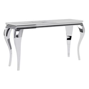 Konzolový stolek PRINCE C 120 cm bílý mramor/stříbrný vyobraziť