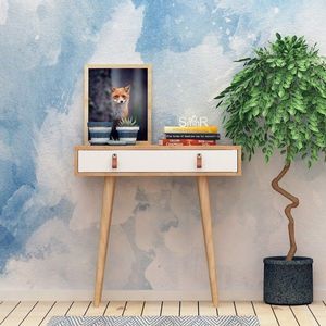 Konzolový stolík Dokka 80 cm dub craft zlatý/biely vyobraziť