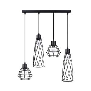 SL.1167 - Luster na lanku SUBA 4xE27/15W/230V čierna SL.1167 vyobraziť