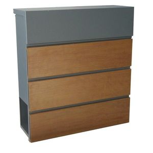 Poštová schránka 370 x 410 x 130 mm, dekor drevo vyobraziť