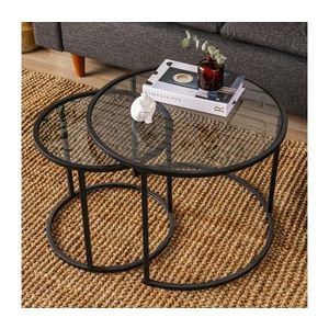 SADA 2x Konferenčný stolík TOKYO pr. 42/60 cm čierna 706CLN1142 vyobraziť