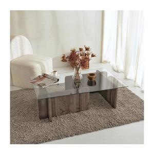 Konferenčný stolík ESCAPE 30x105 cm hnedá/číra 552NOS2232 vyobraziť