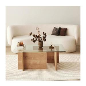 Konferenčný stolík ESCAPE 40x105 cm hnedá/číra 552NOS2271 vyobraziť