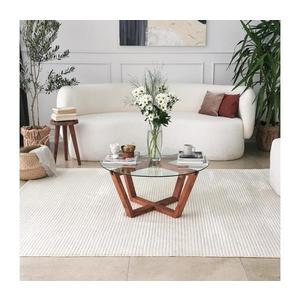 Konferenčný stolík LOTUS 35x75 cm hnedá/číra 552NOS1436 vyobraziť