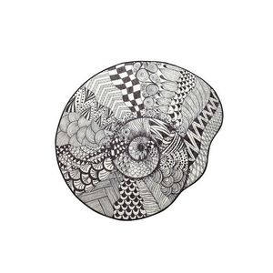 Koupelnová předložka More 140 cm černobílá vyobraziť