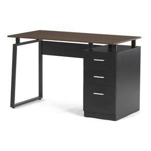 Kancelársky stôl 3218 OAK, čierny a dubový vyobraziť