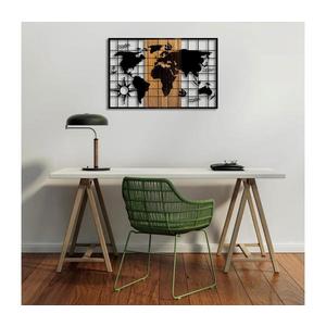 Nástenná dekorácia 90x58 cm mapa drevo/kov 899SKL2312 vyobraziť